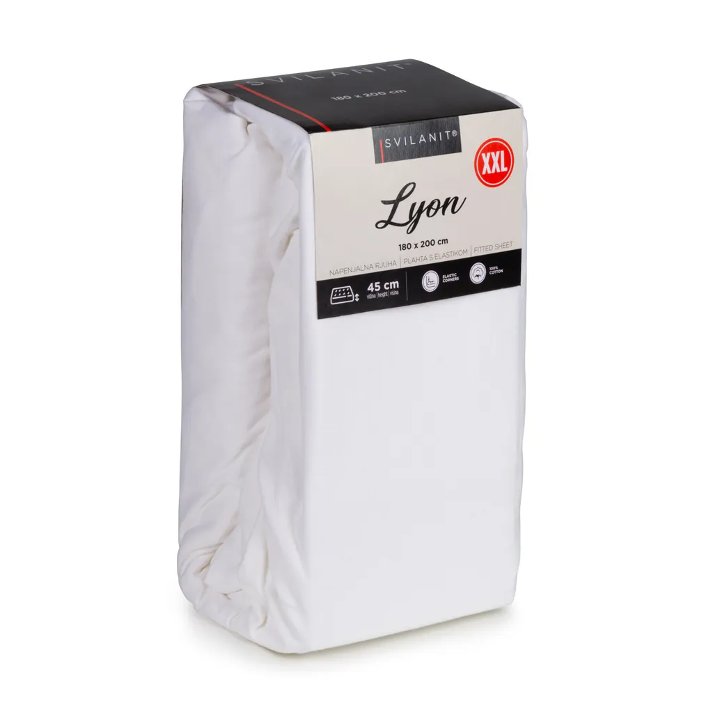 Lenzuolo a pieghe Lyon XXL, 180x200
