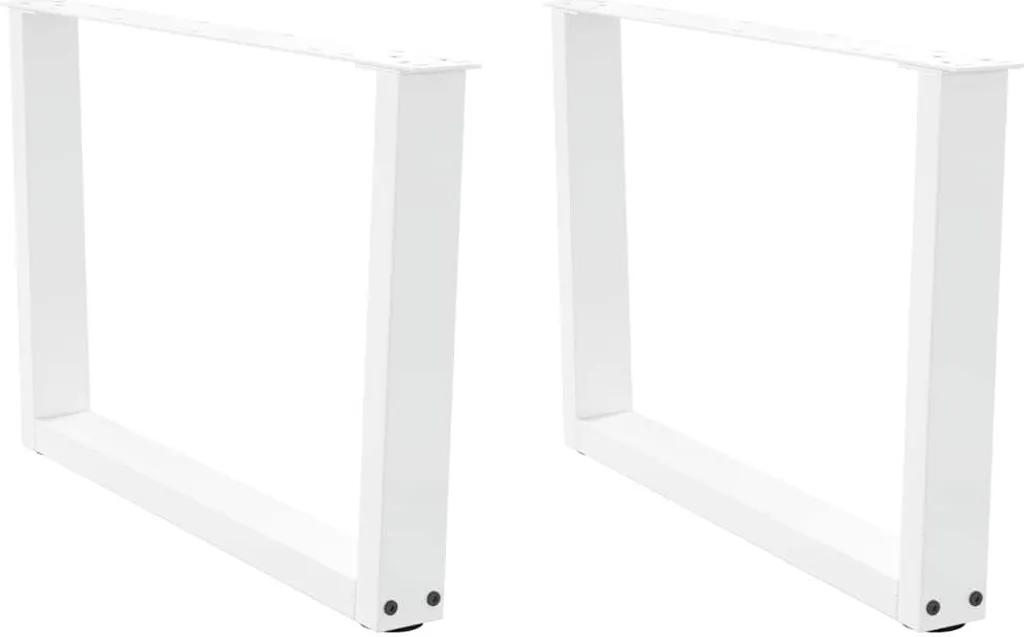 Set 2 Gambe Tavolo Acciaio Bianco Stabli Möbel Design Moderno 70cm