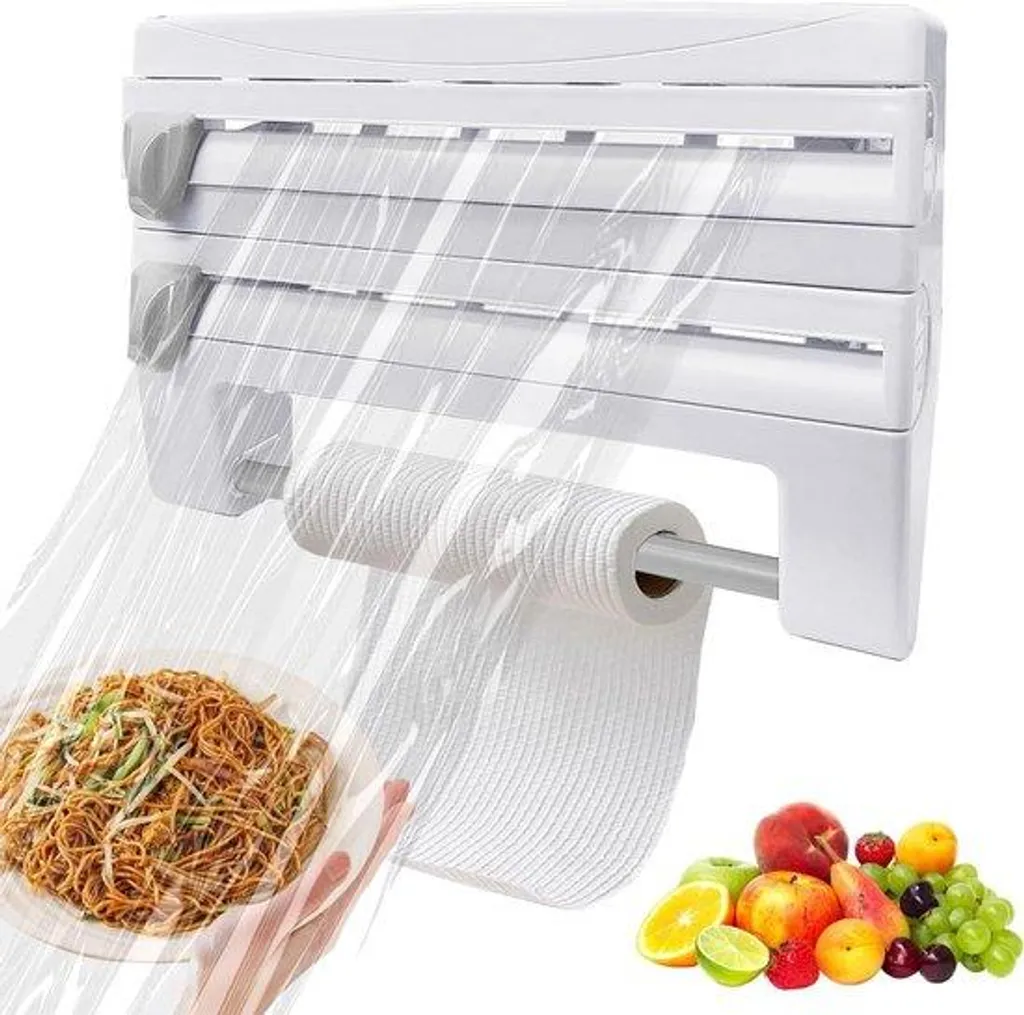 Coupe-film alimentaire mural 3-en-1 pour en finir avec le gaspillage
