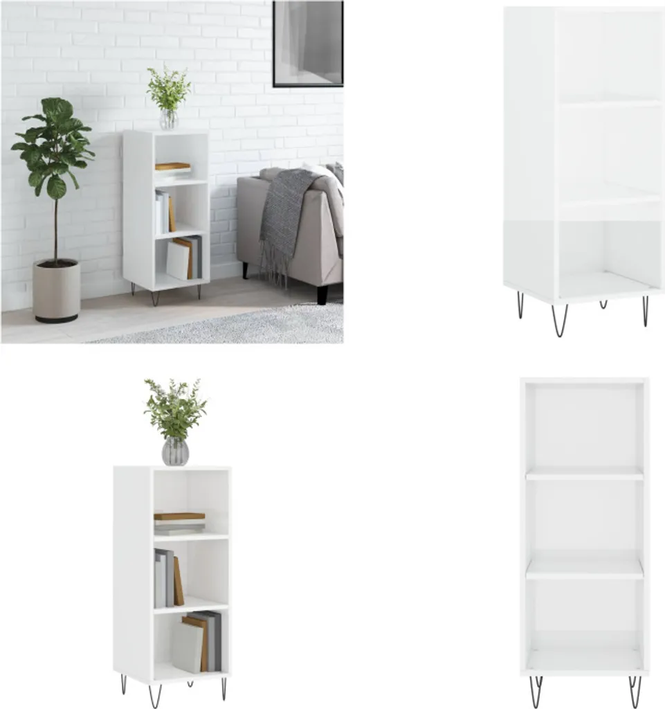 Armadio Portaoggetti vidaXL Bianco Lucido 90cm | Ordine in Casa