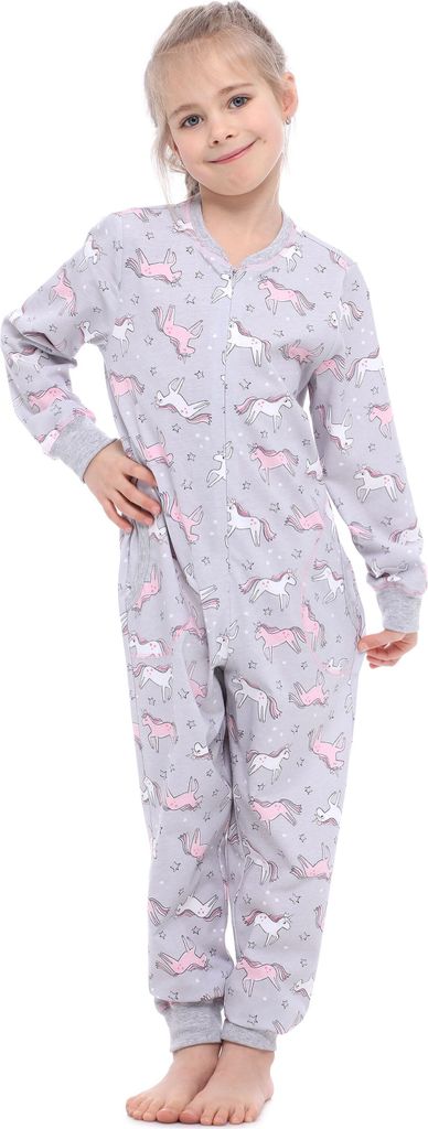 Merry Style Mädchen Schlafstrampler Strampelanzug MS10-186 (Melange Einhorn, 158-164)