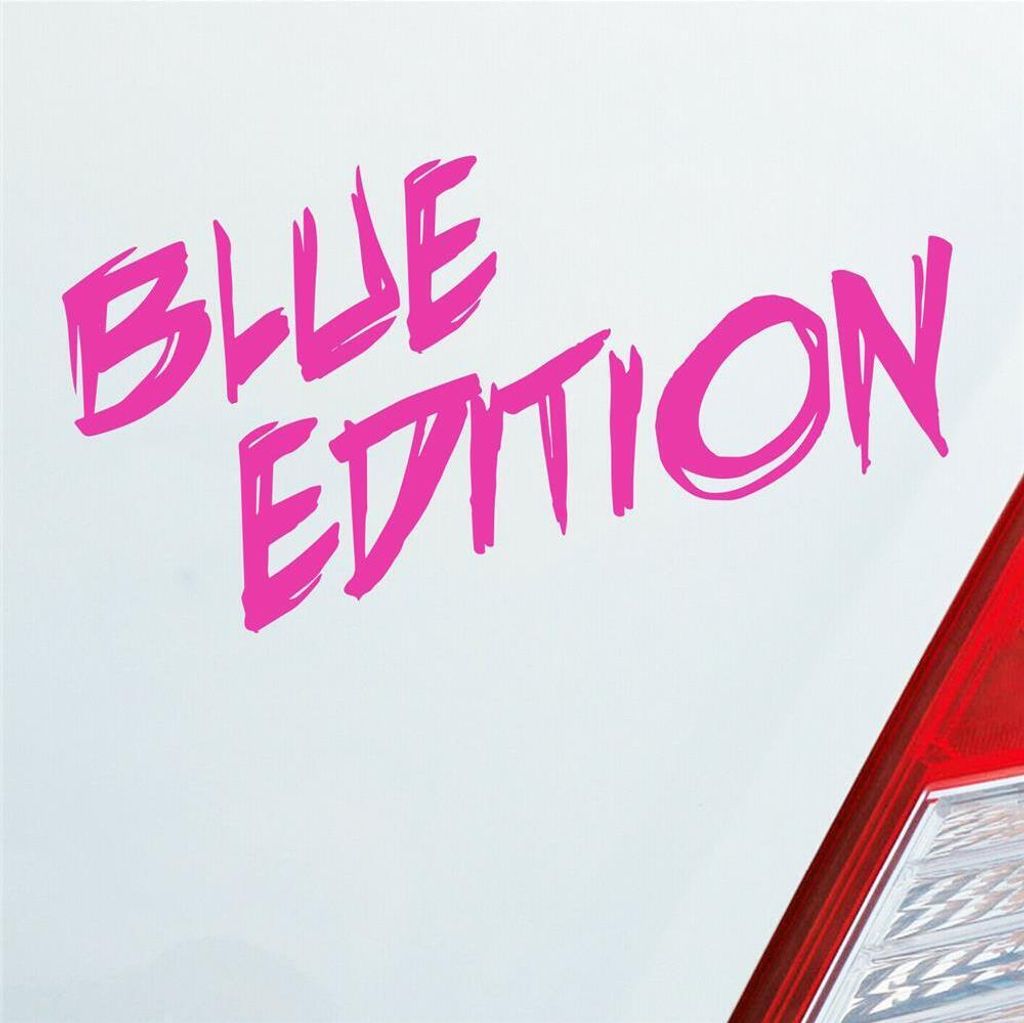 Auto Aufkleber Blue Edition Auto Car Tuning Motorrad 15x7 cm Pink Sticker Heckscheibenaufkleber