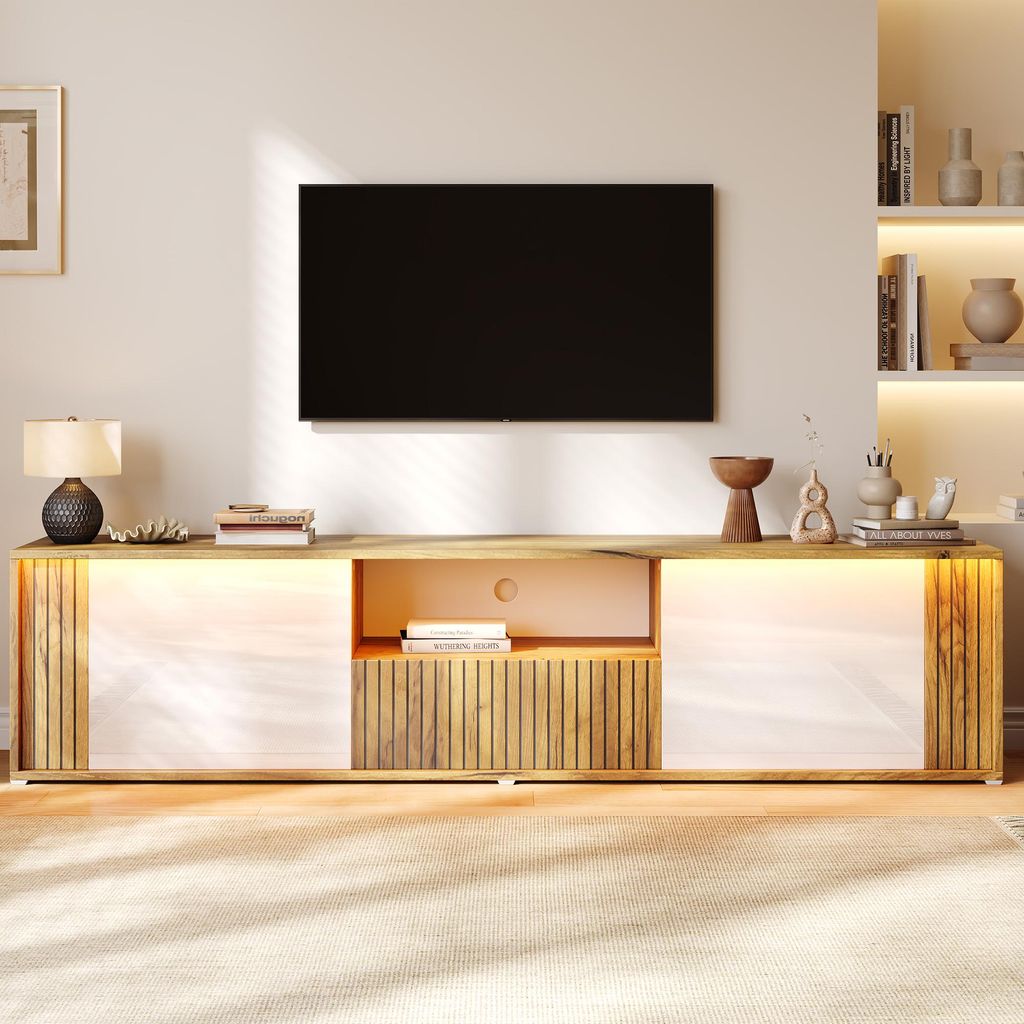 Mobile TV 180 cm con illuminazione LED, mobile TV con 2 Immagine del prodotto 
