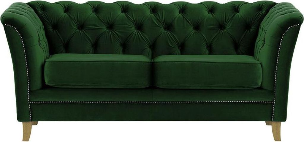 Zweisitzer-Sofa Karin-Velluto 10-helle Eiche-rustikales Silber