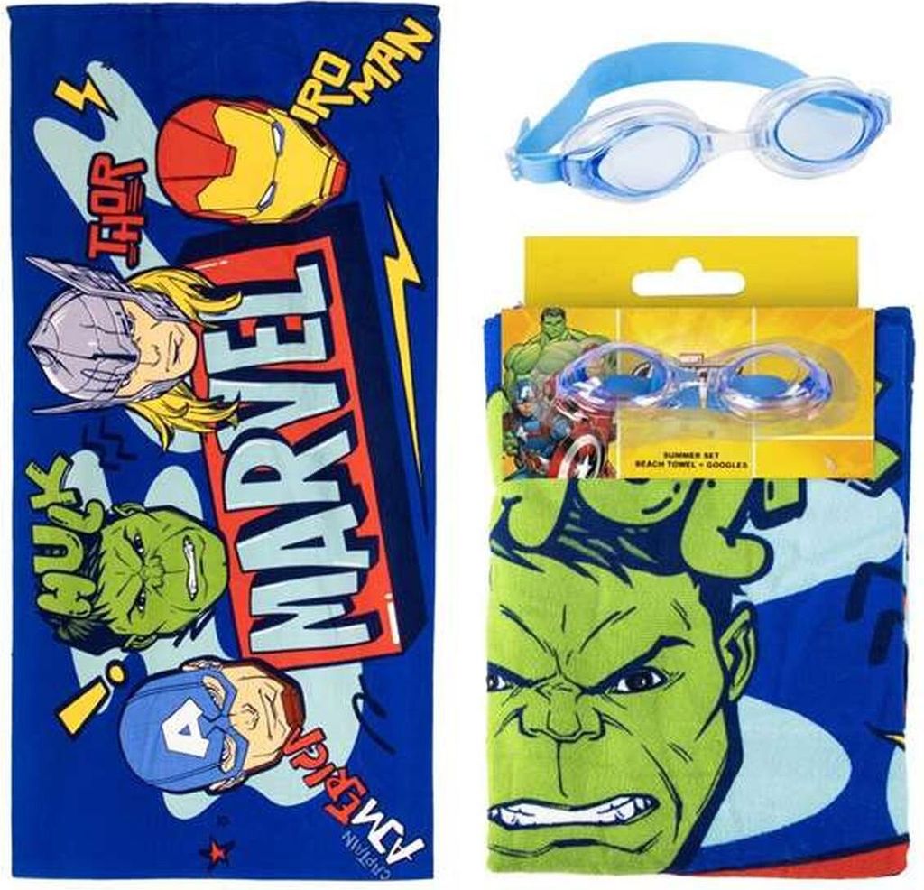 Marvel Avengers Handtuch+ Schwimmbrille im Set