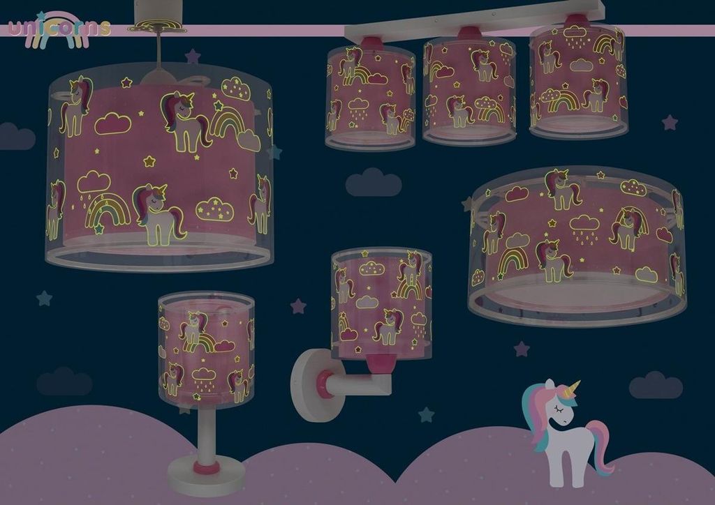 Dalber Hängelampe Ø 33 cm Unicorns - Glow in the Dark