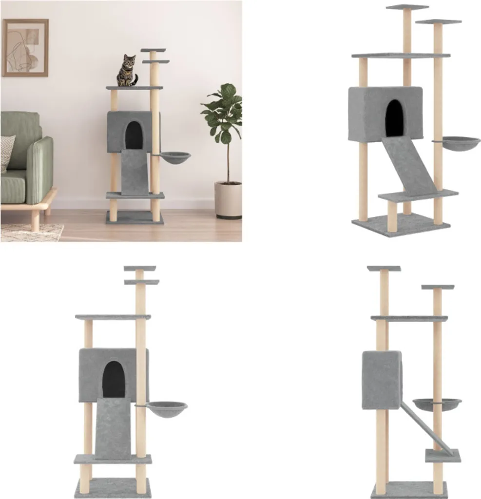 Tiragraffi Gatti vidaXL 153 cm: Qualità Sisal e Peluche al Giusto Prezzo