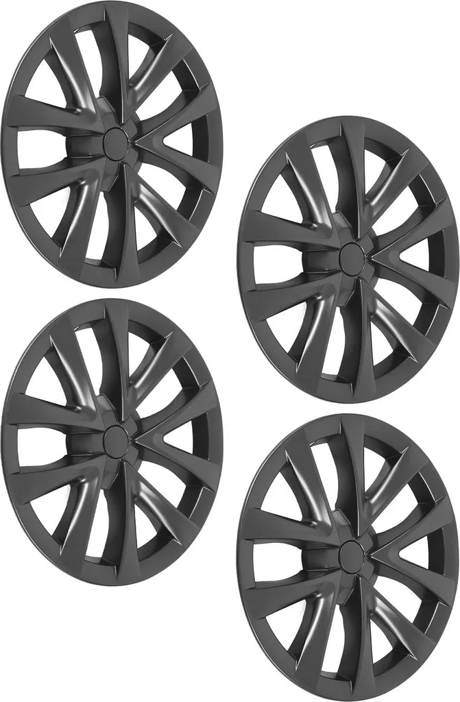 Lot de 4 Enjoliveurs de Roue 18" Protection Intégrale pour Tesla Model 3