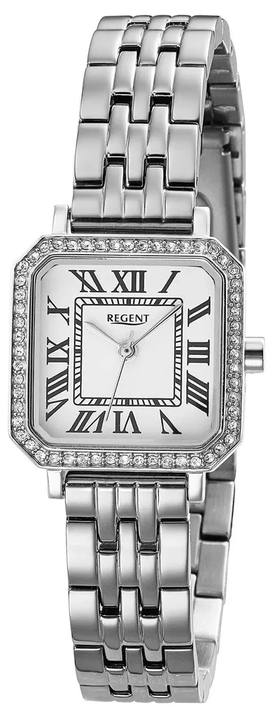 Montre femme Regent F-1647 argentée pour le bureau ou les soirées chic