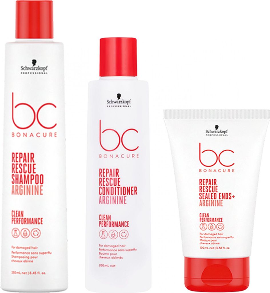 Schwarzkopf BC PRR Micellar Shampoo 250ml + Schwarzkopf BC PRR Conditioner 200ml + Schwarzkopf BC PRR Sealed Ends 150ml