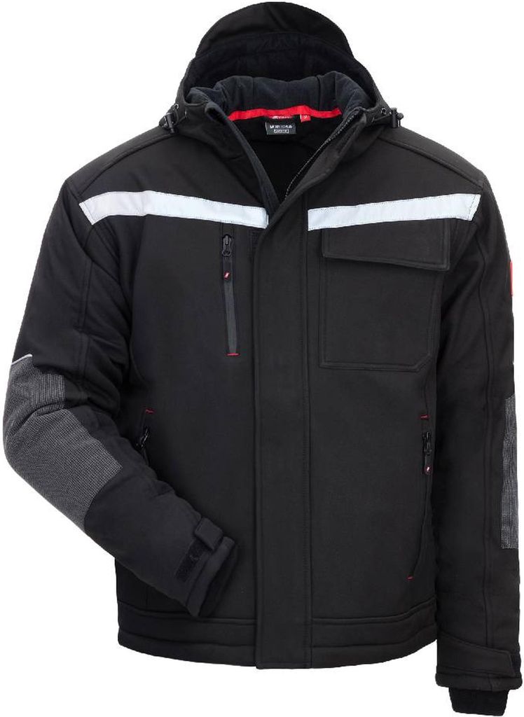 Nitras Motion Tex Plus Winter-Softshelljacke | Gr. L | Arbeitsjacke | schwarz