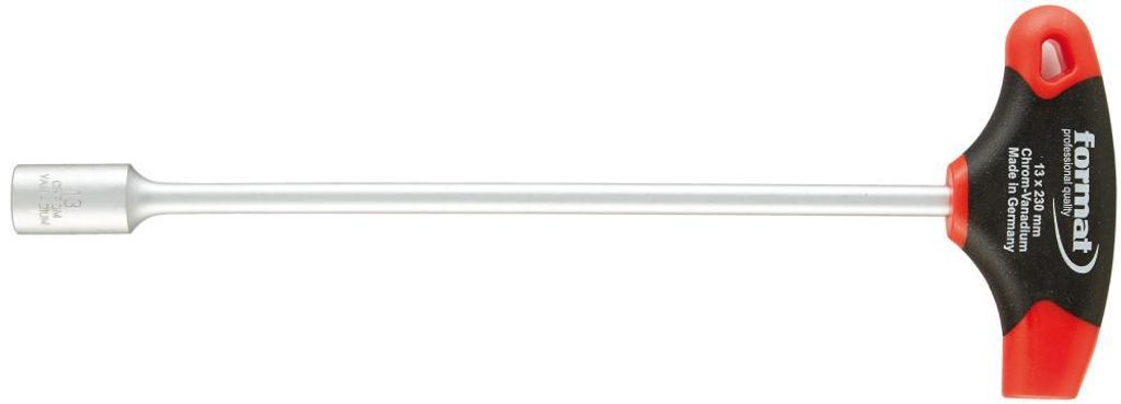 FORMAT 6kt.-Steckschlüssel mit Quergriff 17x230mm, Gesamtlänge:263 mm, Schlüsselweite:6,0 mm, Klingenlänge:240 mm