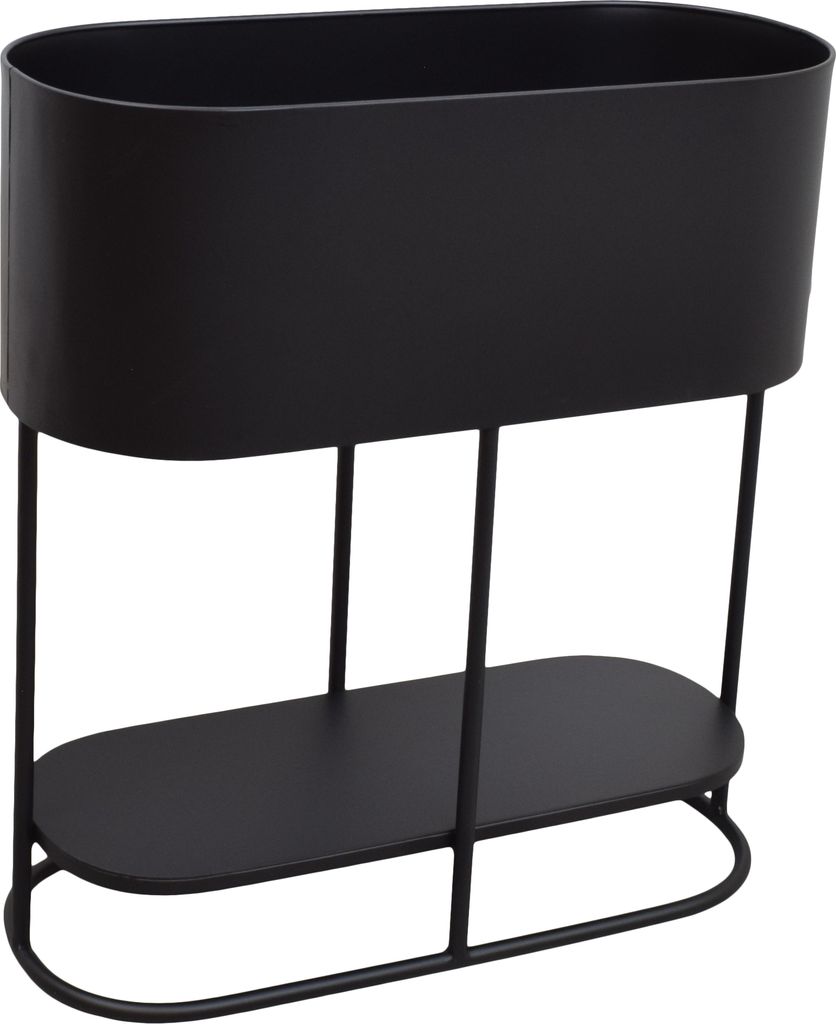 LOFT42 Flora Blumentopf rechteckig - Metall - Schwarz - 55x70x20