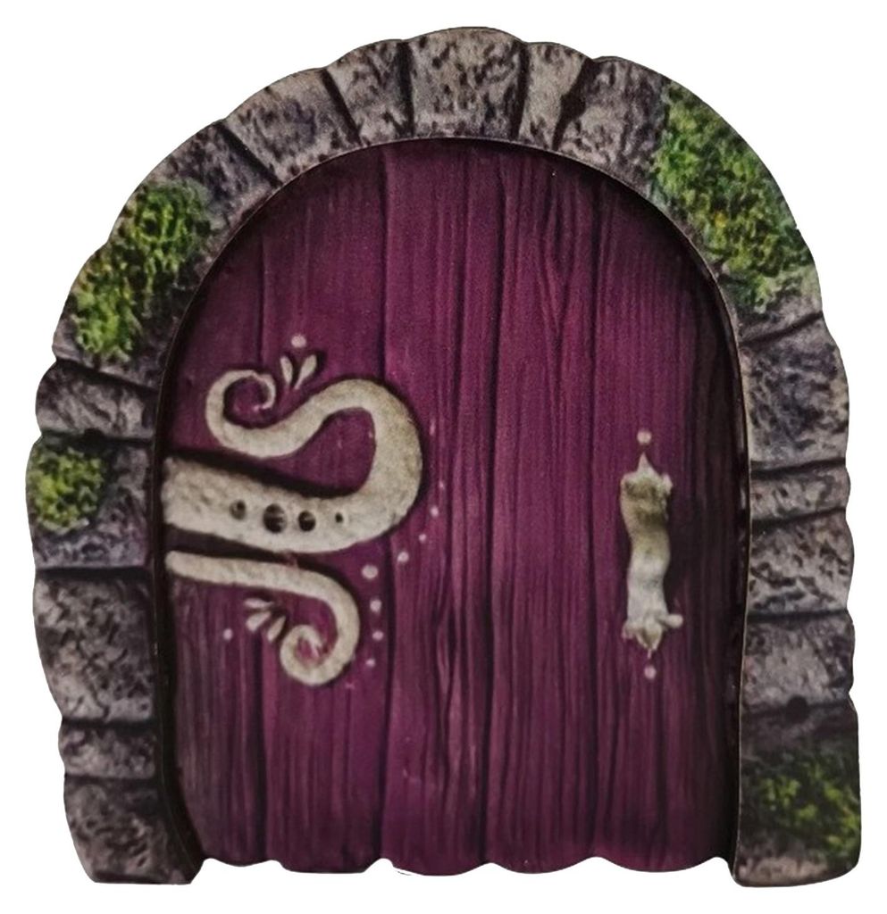 Miniatur-Feentür aus Holz, Feengarten-Dekoration, Elfen-Zwergen-Minitür für Gartenkunst, Gartenmauer, Baumzaun-Dekoration B