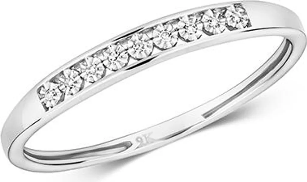 Bague Diamant Durable en Or Blanc 375 : Élégance et Qualité Garantie