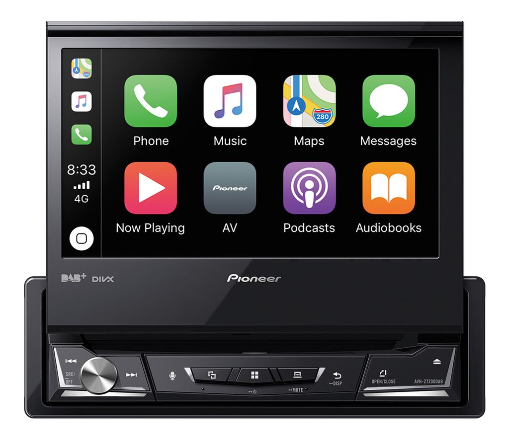 Pioneer AVH-Z7200DAB, Schwarz, 1 DIN, CD, DVD, MOSFET, AAC, FLAC, MP3, WAV, WMA, JPEG