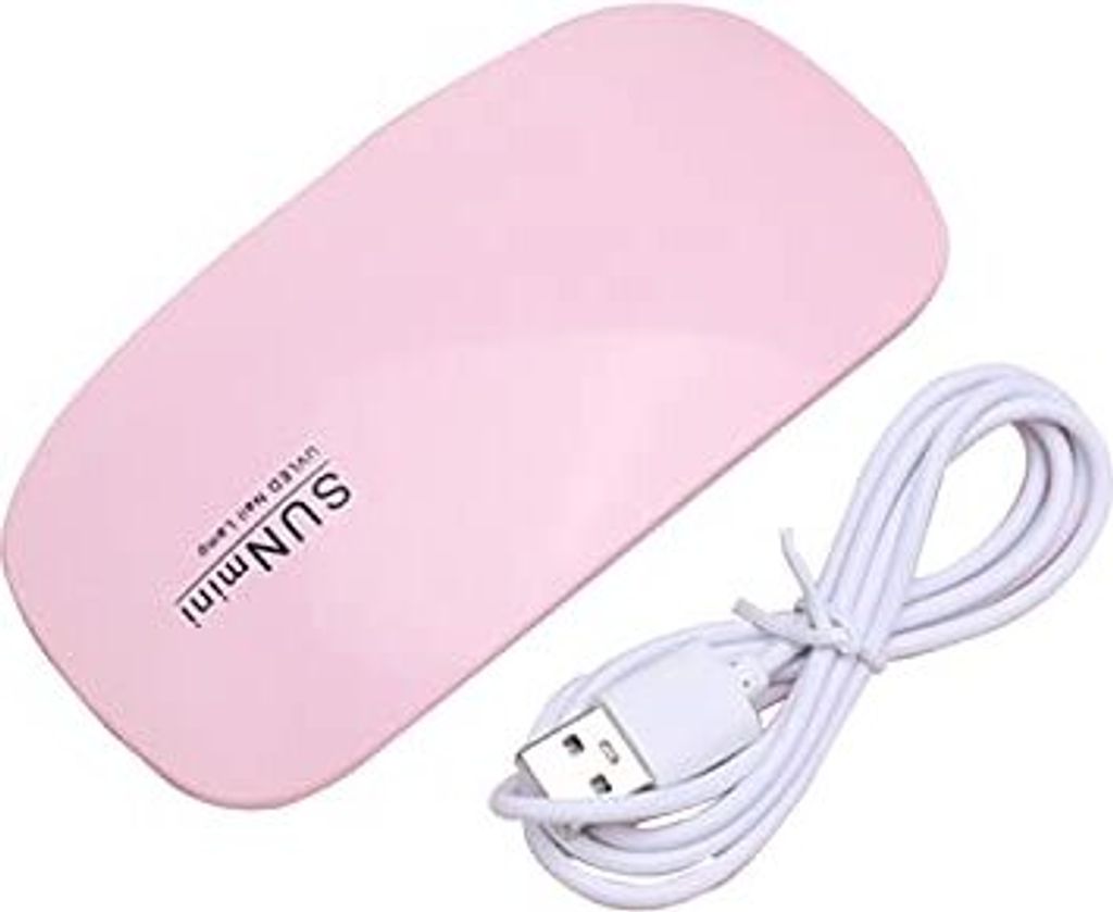 CAM2 Mini UV Lampennägelnägel, 6 -W -LED -Lampe, 60er USB, tragbarer Trockner, faltbarer Gelpolitur (rosa)