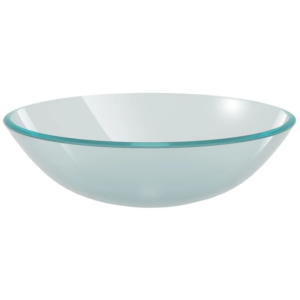 vidaXL Lavabo en verre trempé 42 cm mat Image du produit 