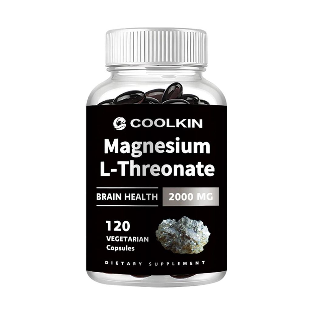 Magnesium L-Threonate 2000 mg (120 Kapseln) Nahrungsergänzungsmittel, Gehirn, Gedächtnis, Fokus