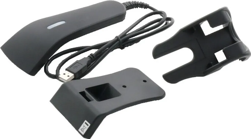 Scanner BCR-mPOP 1D noir USB haute précision - Design compact et robuste