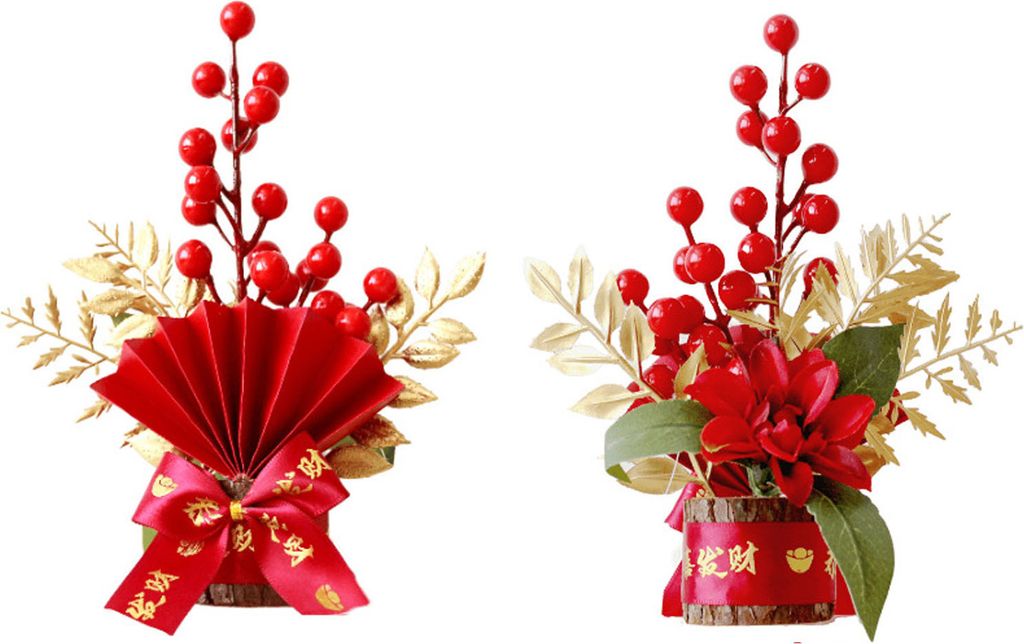 Tabelle Lucky Tree Dekoration Lifelike Exquisite Fortune Tree Ornament mit Hangtag für Frühling Festival Housewarming Small(A )