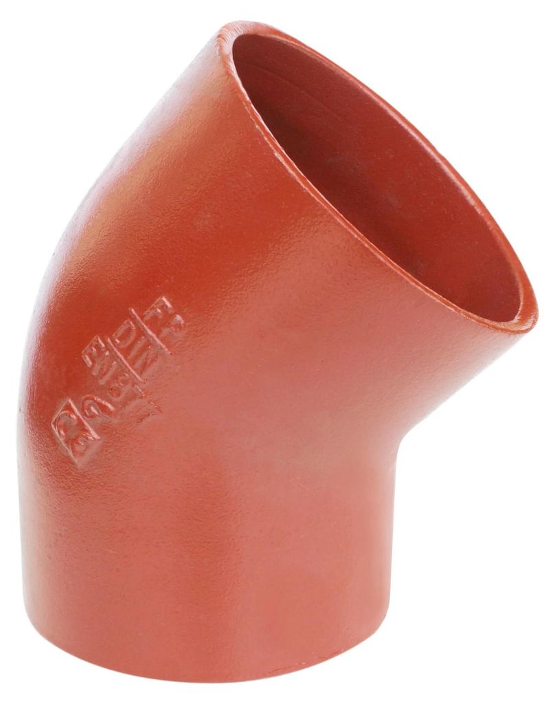 PREIS SML Bogen 45 DN100, Gusseisen, muffenlos, 1 Stk. Produktbild 