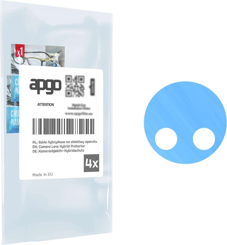 apgo 4 Stück Hybrid Kameraschutz, Kamera-Schutzglas kompatibel mit Huawei Nova Y91, Linsenschutz, 9H Härte, Schutz für Kameraobjektiv, Anti-Krat...
