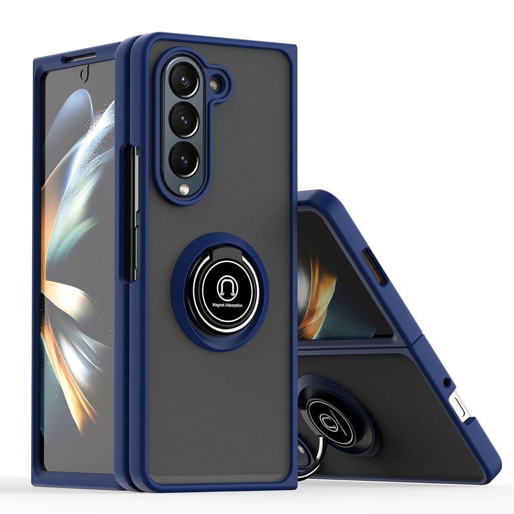 Für Samsung Galaxy Z Fold6 Shadow Design TPU + PC Schutz Hülle Tasche Case Schutzhülle Dunkelblau