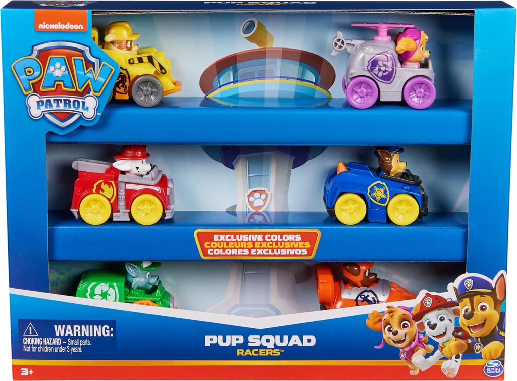 SPIN MASTER PACK 6 RACERS PUP SQUAD Paw Patrol Immagine del prodotto 