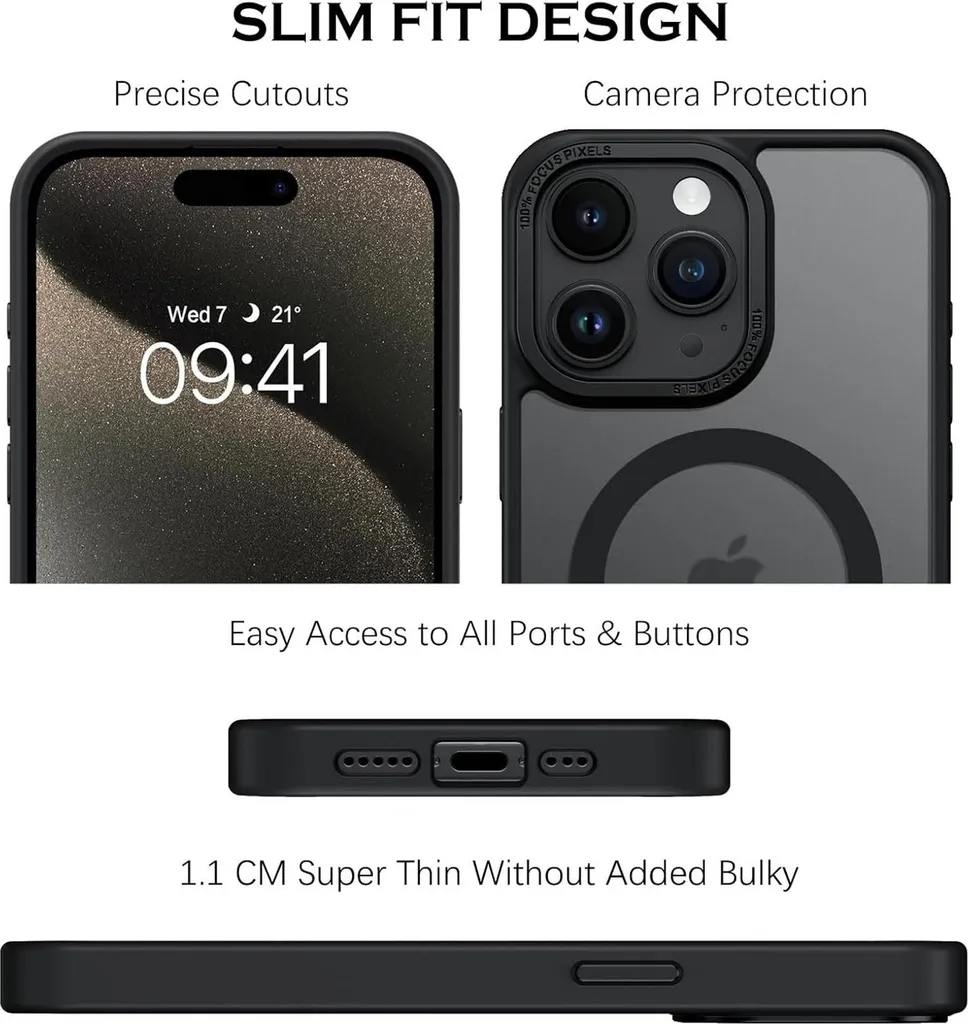 Cover iPhone 15 Pro Max Anti-Urto: MagSafe e Camera Metal Frame - 4