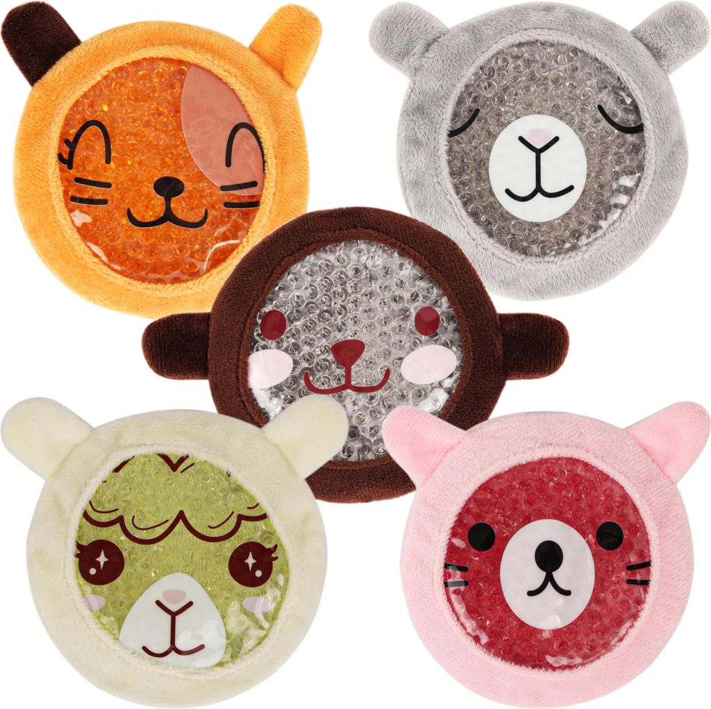Belle Vous Kühlkissen mit Tiergesicht 5er Pack - Produktbild 