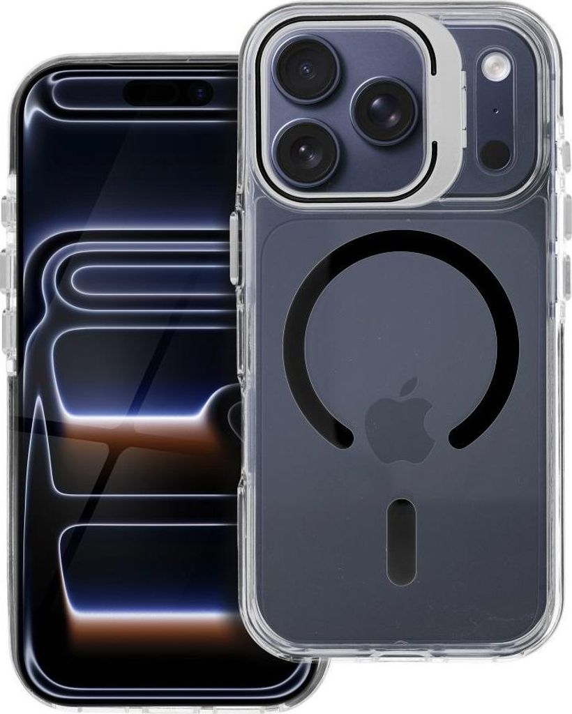 Case passend für iPhone 15 PRO MAX Lens Mag Cover kompatibel mit MagSafe black