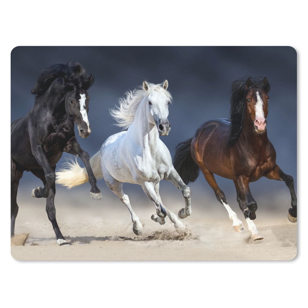 MuchoWow Mauspad Mousepad Pferde - Tiere - Sand 40x30 cm - Mousepads - Maus Mat - Pad - Mausunterlage - Anti Rutsch