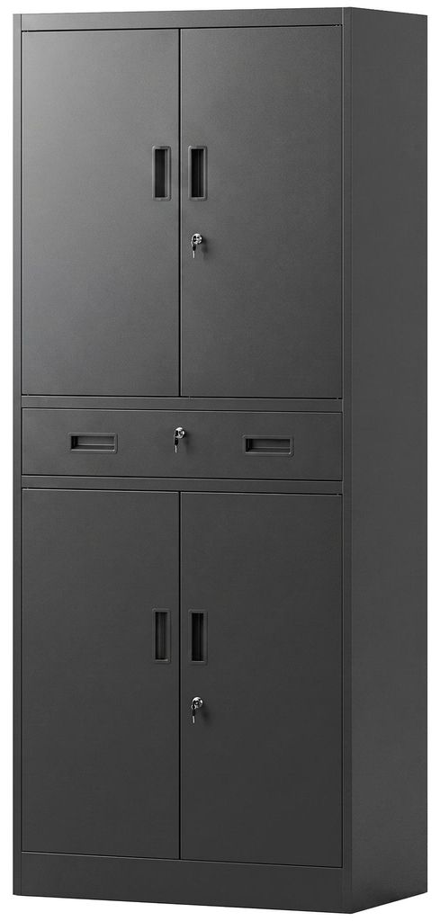 HOMCOM Metallschrank 180 cm, abschließbare Türen, Produktbild 