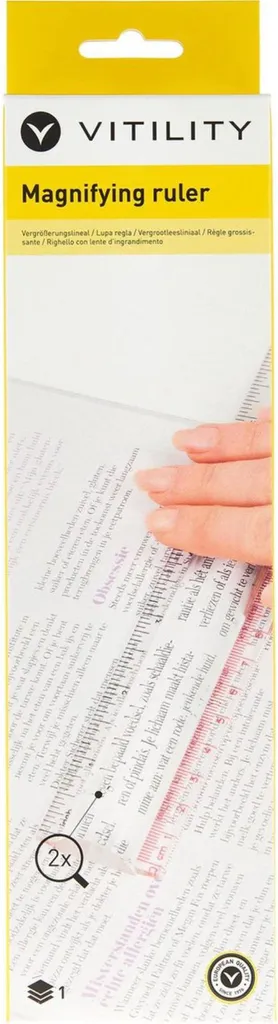 Règle grossissante Vitility pour corriger la fatigue visuelle de lecture