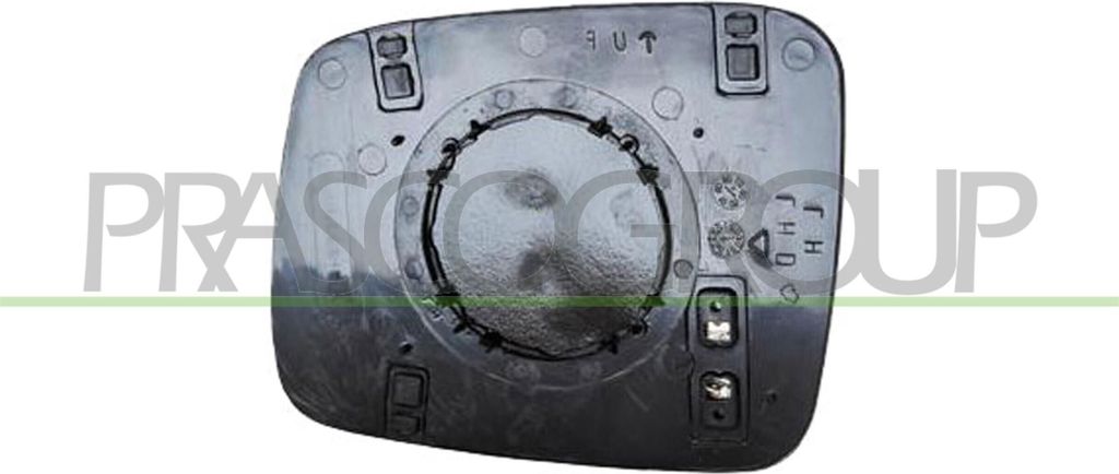 PRASCO Spiegelglas Außenspiegel Rechts für VW Transporter IV Bus (70B, 70C, 7DB, 7DK, 70J, 70K, 7DC, 7DJ) Beheizbar Konvex VG9137513