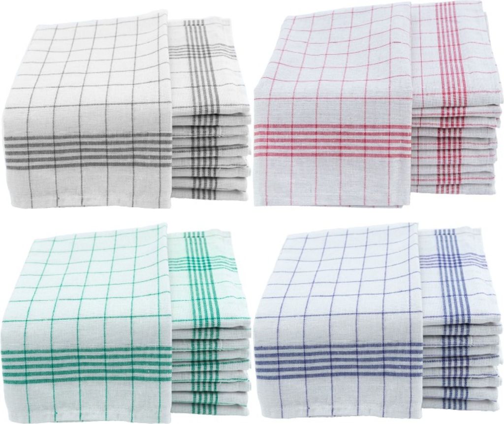 Geschirrtücher 50x70cm Küchentücher Geschirrtuch 10er bis 50er Pack Baumwolle, Farbe:Blau, Menge:10 Stück