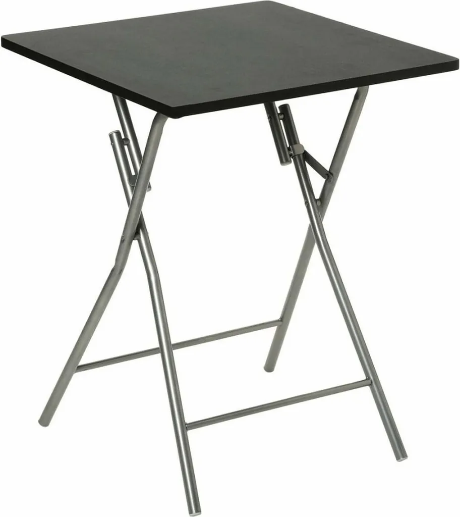 Table pliante compacte 60x60x75cm noire, la solution pour petits salons