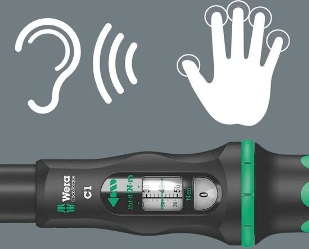 Clé dynamométrique vélo C1 à cliquet 1/2 pouce 10-50 Nm Noir et Vert