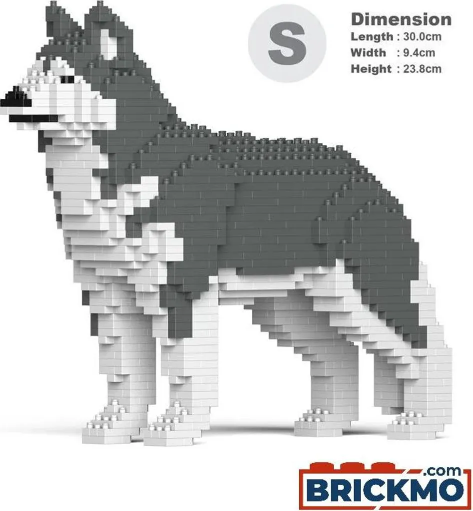 Sculpture Husky JEKCA ST19PT10-M04 - Briques à Vis pour Solidité Totale