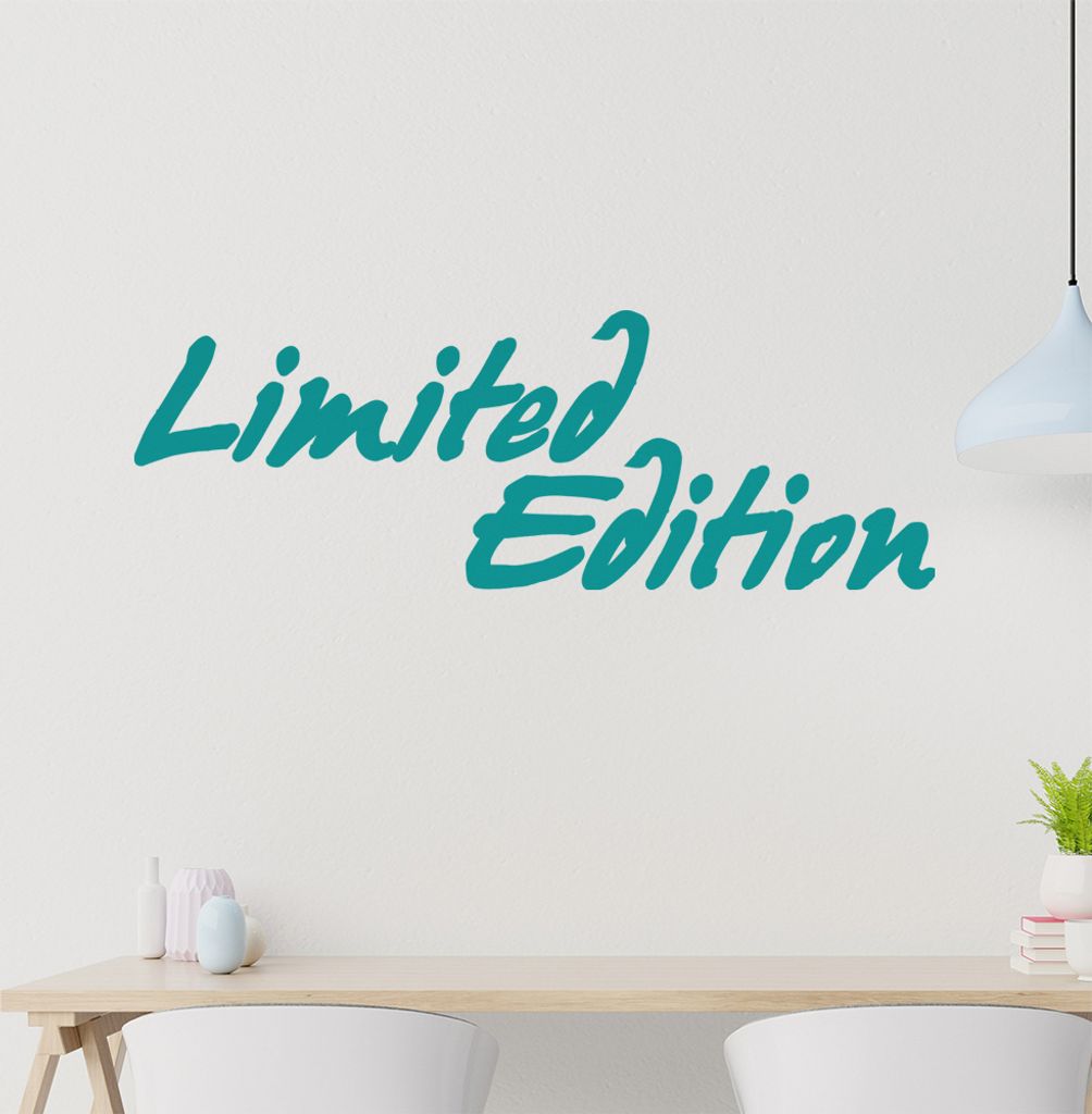 Limited Edition Wandtattoo in 6 Größen - Wandaufkleber Wall Sticker - Dekoration, Küche, Wohnzimmer, Schlafzimmer, Badezimmer