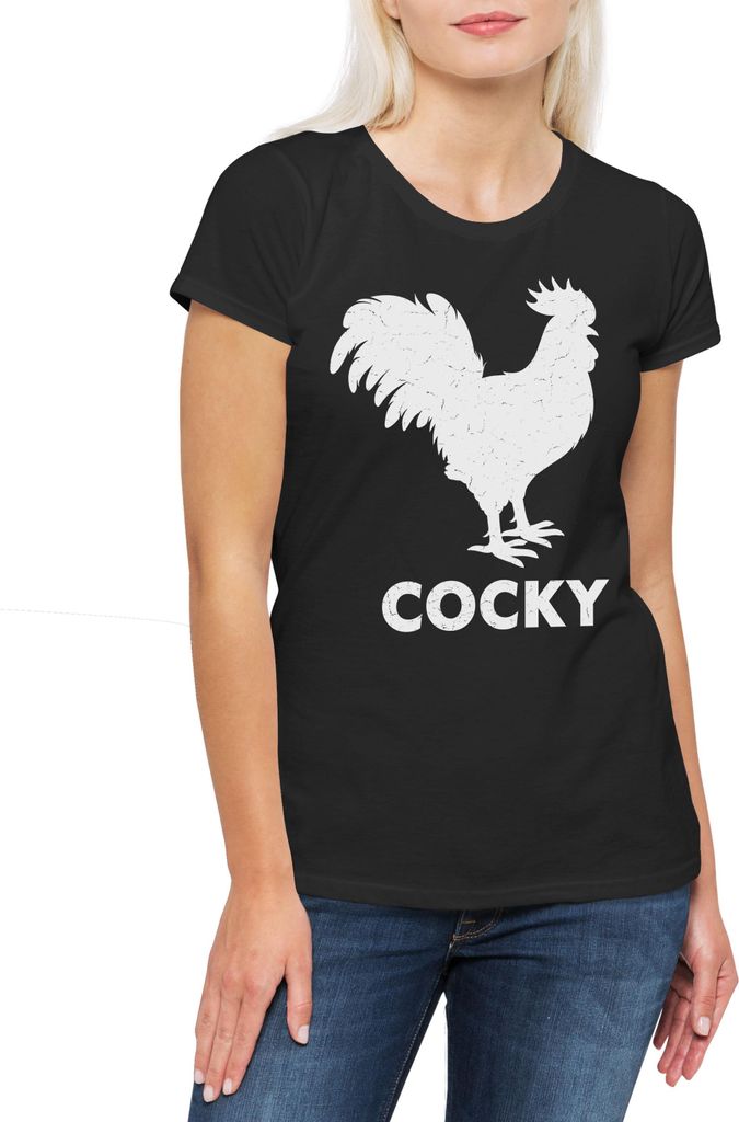 Urban Backwoods Cocky I, Damen T-Shirt, Farbe: Schwarz, Größe: L