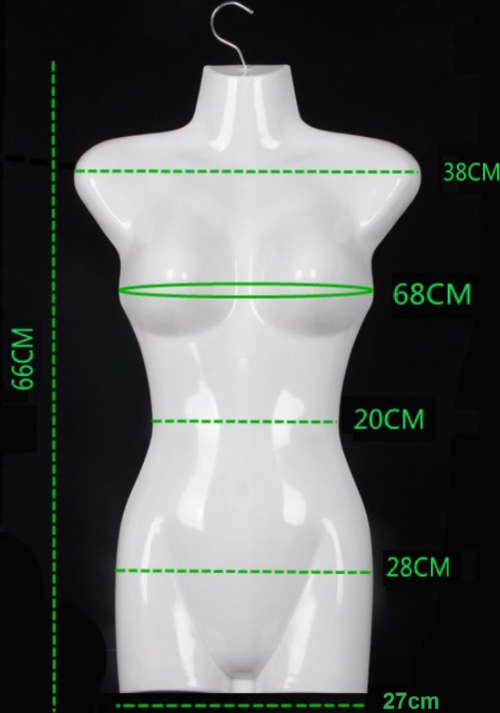 1 x Ženské torzo - 66 cm dámské torzo z plastu - horní Obrázek produktu 2