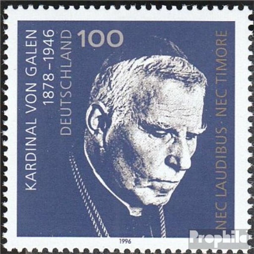 Briefmarken BRD (BR.Deutschland) 1996 Mi 1848 (kompl.Ausgabe) postfrisch 50.Todestag von Galen