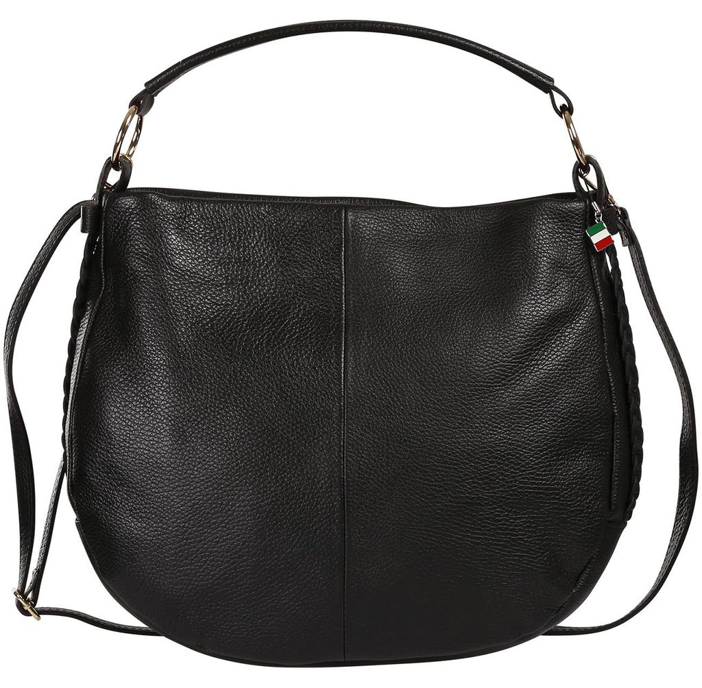 Florence Damen Schultertasche Leder Tasche schwarz OTF194S1