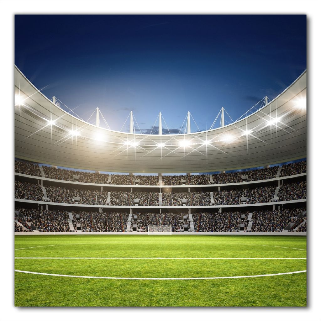 Wallario selbstklebende Möbelfolie/ Tischdecke für Innen und Außen, Größe: 80 x 80 cm - Fußballstadion Mittellinie