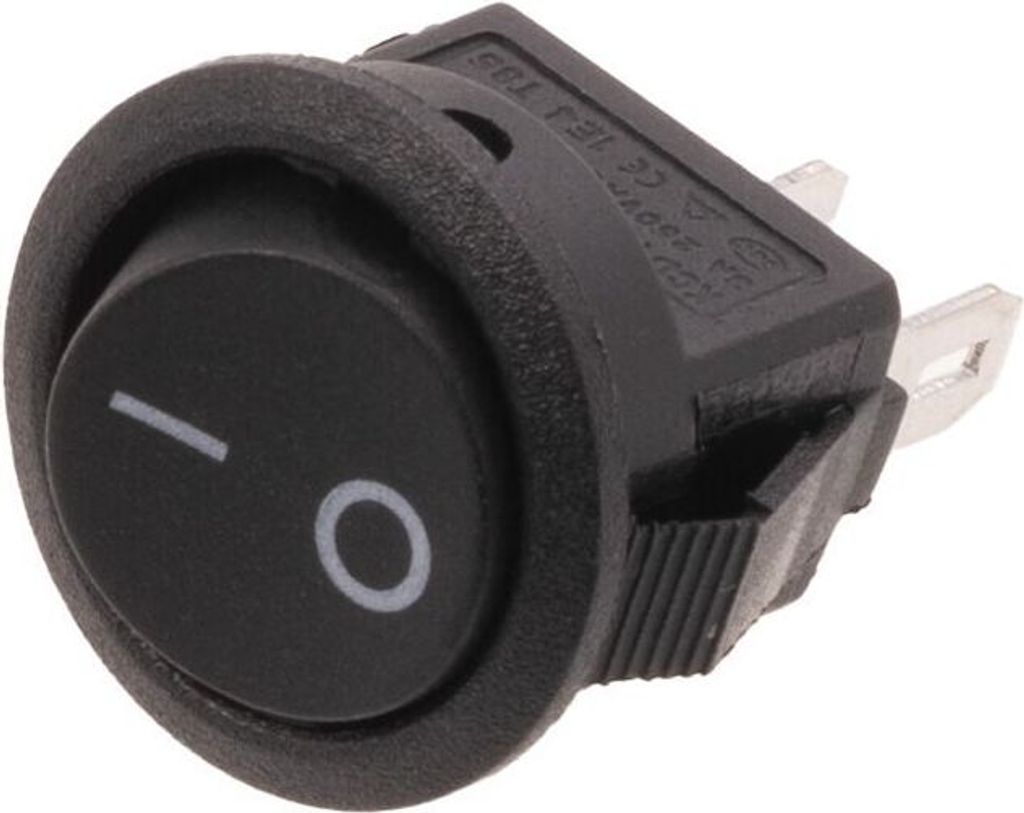 T-LED Vypínač kolébkový 250V/2A, černý 113110 Obrázek produktu 