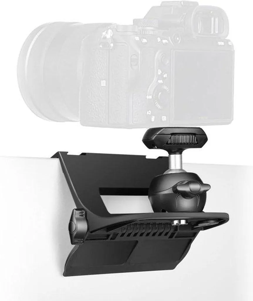 Support caméra streaming avec vis 1/4" et trépied webcam de bureau noir