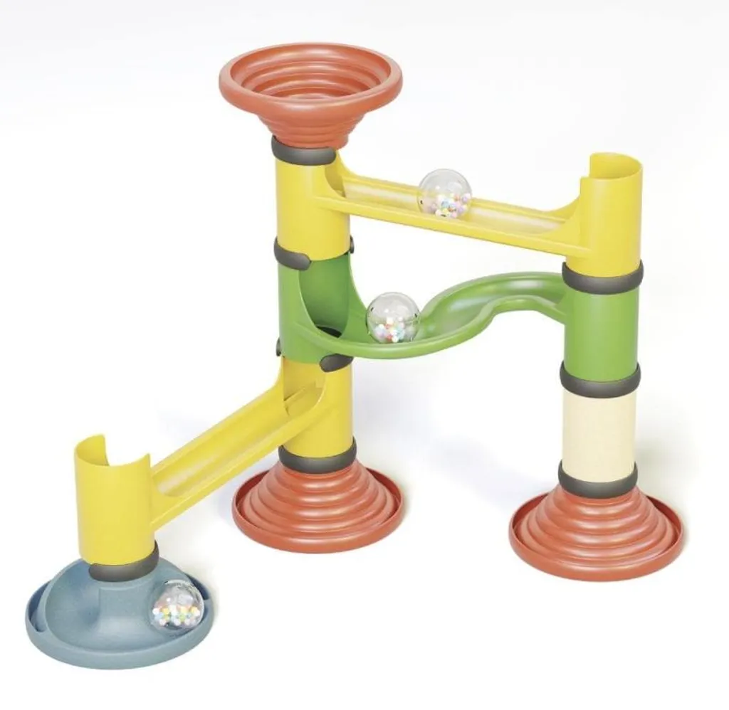 Toboggan à billes Quercetti Migoga Junior PlayBio pour bébé