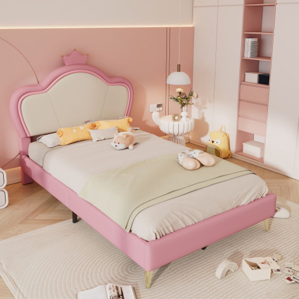 okwish Kinderbett Plattformbett 90×200 cm mit Lattenrost, Produktbild 